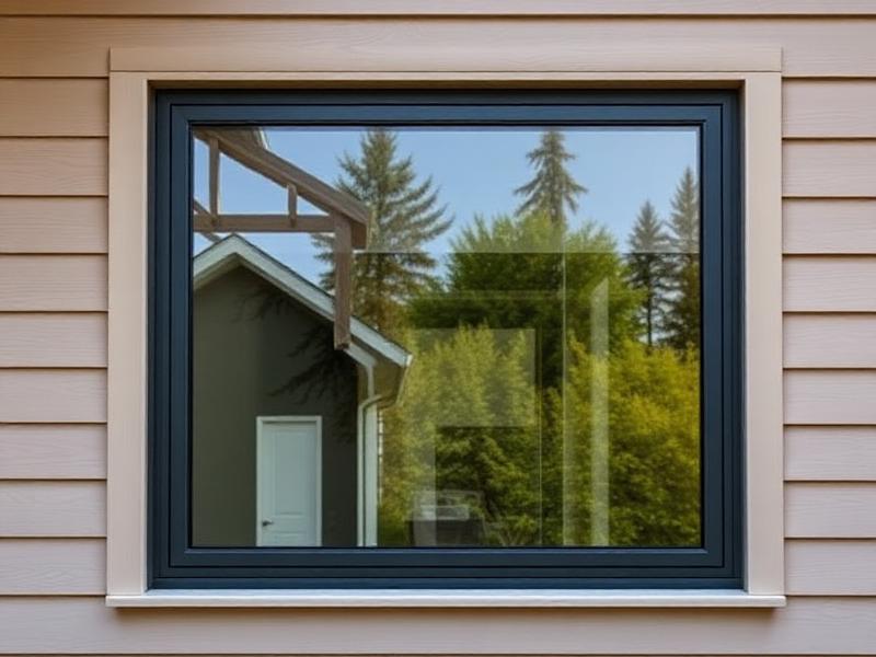 Home window with reflective privacy and security film